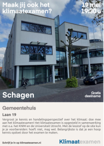 Lees meer over het artikel Klimaatexamen in het gemeentehuis van Schagen op 19 mei